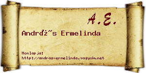 András Ermelinda névjegykártya